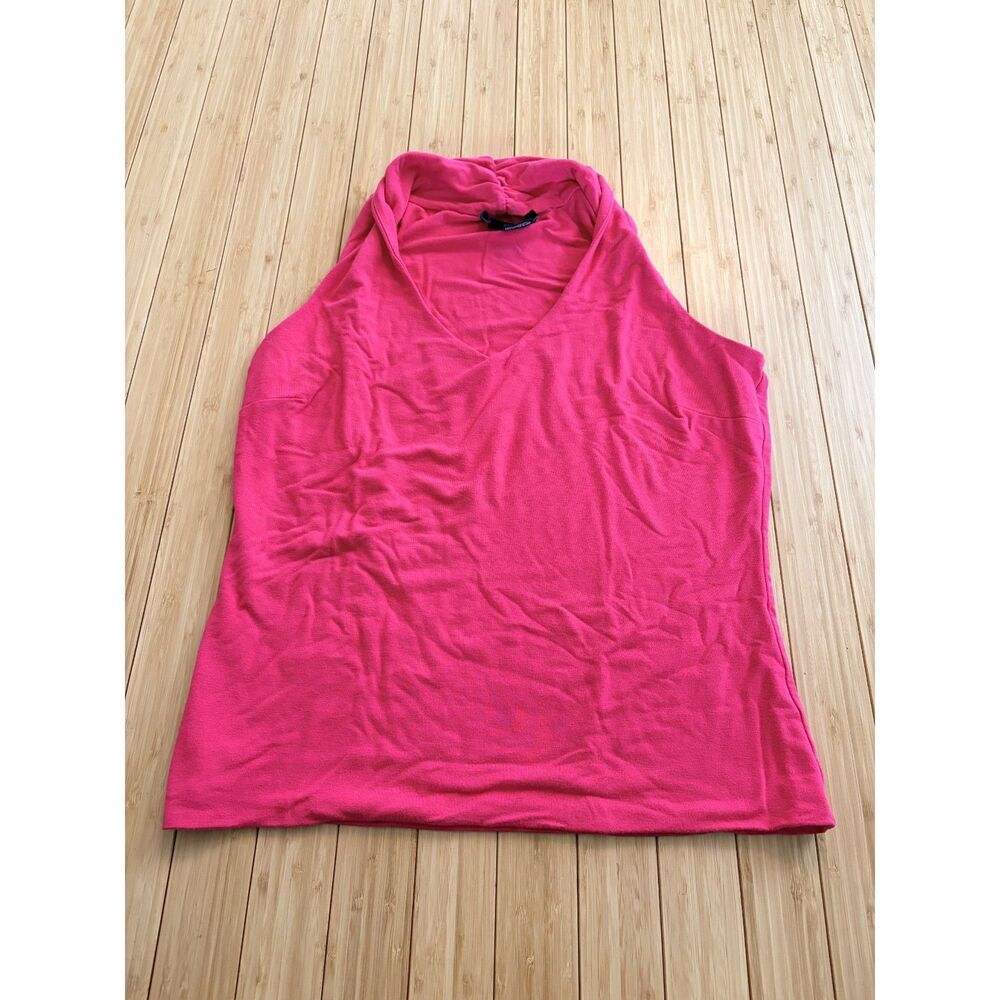 Etcetera Bright Pink Cowl Neck Halter Top – Size Large